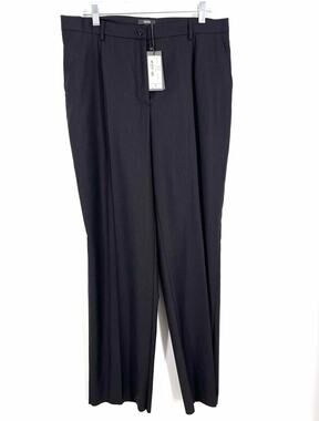 Zanella Size 14 Black Darted Pinstripe NEW Designer Pants